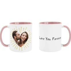 Bursting Heart Photo Message Mug