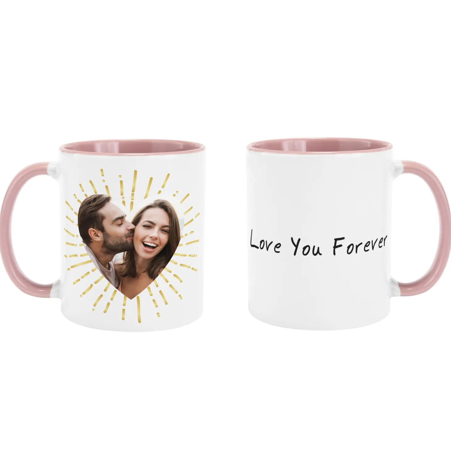 Bursting Heart Photo Message Mug