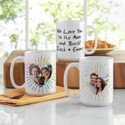 Bursting Heart Photo Message Mug