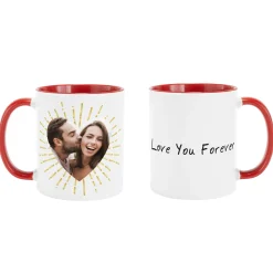 Bursting Heart Photo Message Mug