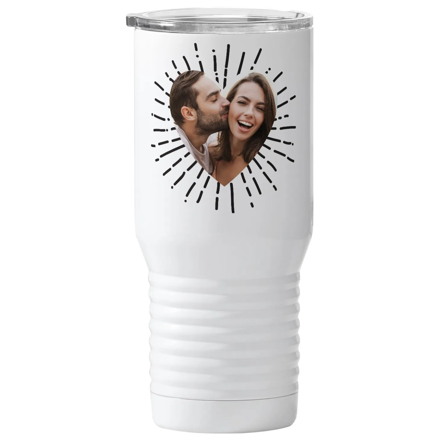Bursting Heart Photo Message Insulated Tumbler
