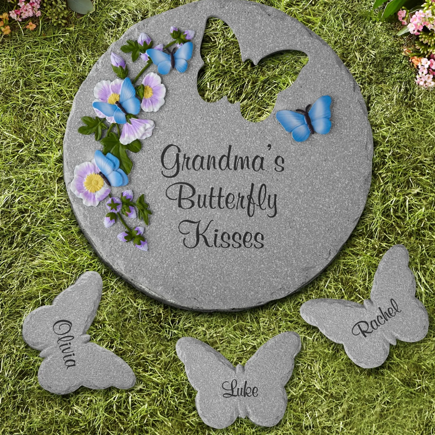 Butterfly Kisses Garden Stone