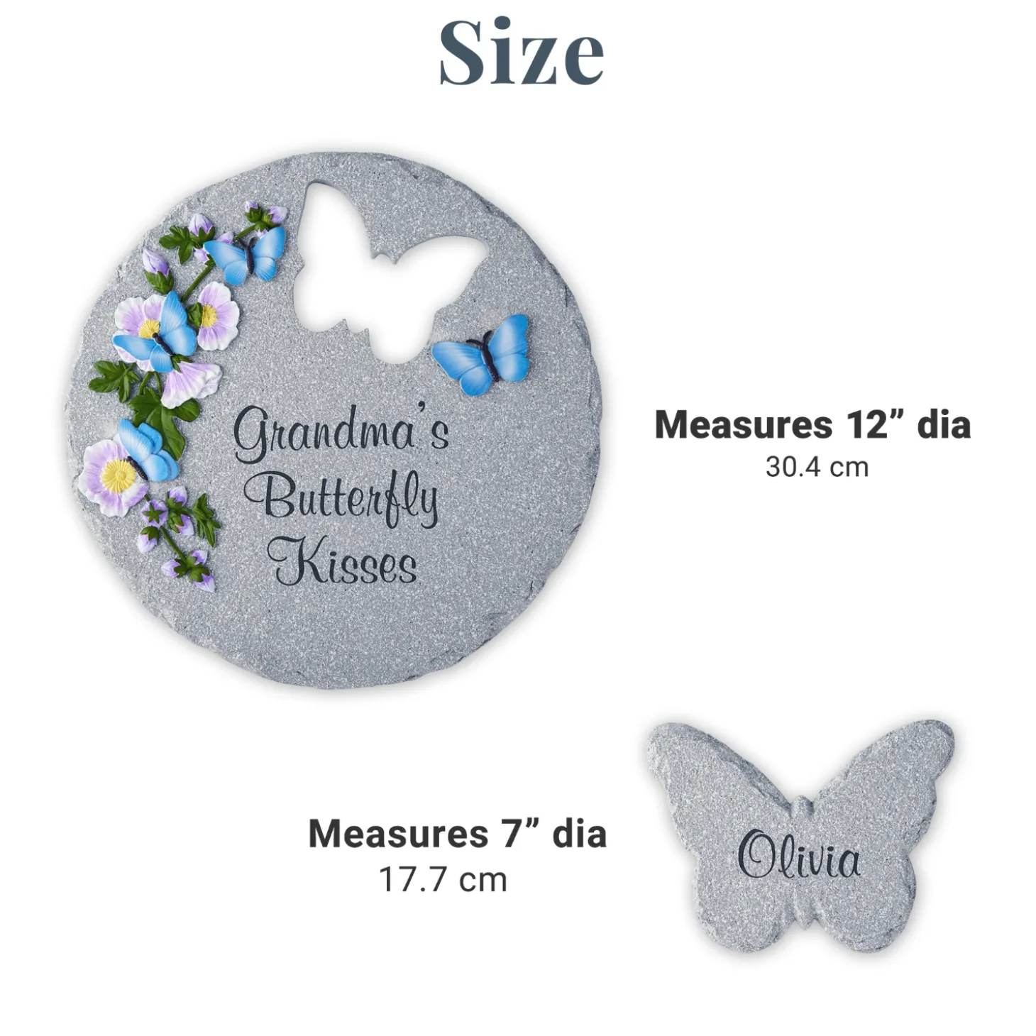 Butterfly Kisses Garden Stone