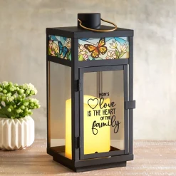 Butterfly Stained Glass Lantern