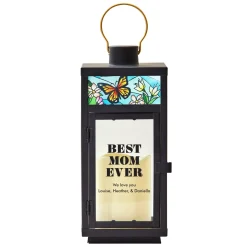 Butterfly Stained Glass Lantern