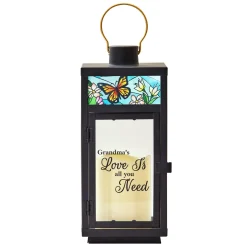 Butterfly Stained Glass Lantern