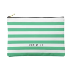 Cabana Stripes Zipper Pouch
