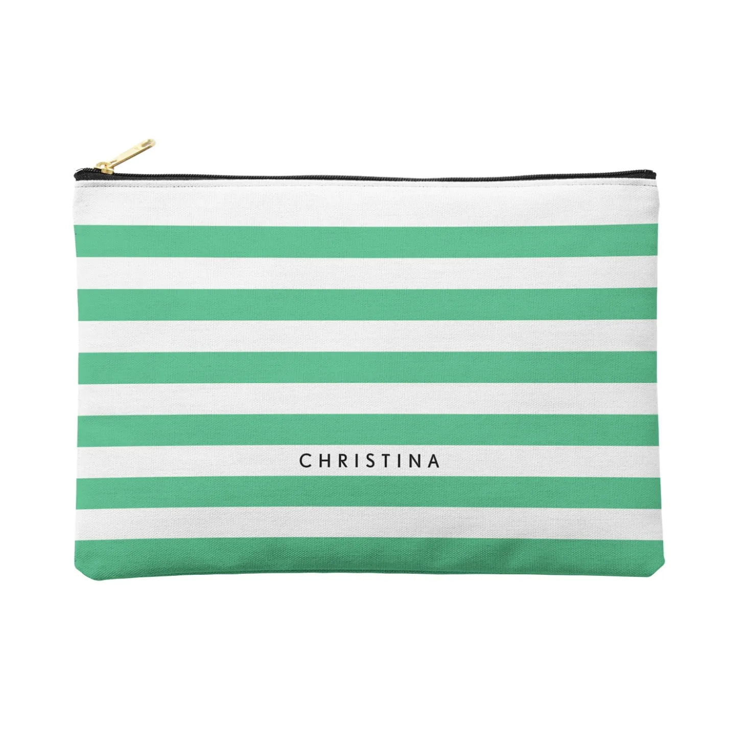 Cabana Stripes Zipper Pouch
