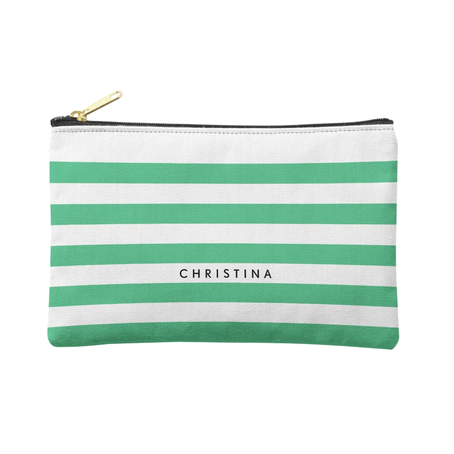 Cabana Stripes Zipper Pouch
