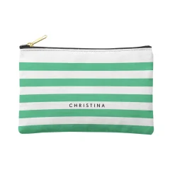 Cabana Stripes Zipper Pouch