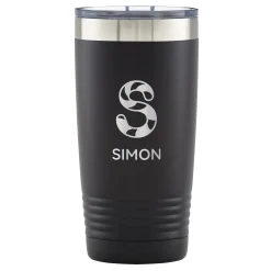 Candy Cane Initial and Name Insulated Tumblers