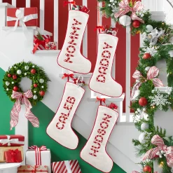 Candy Cane Name Stocking