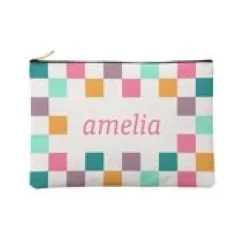 Candy Checkers Zipper Pouch