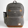 Canvas & Suede Anti-Theft Travel Backpack