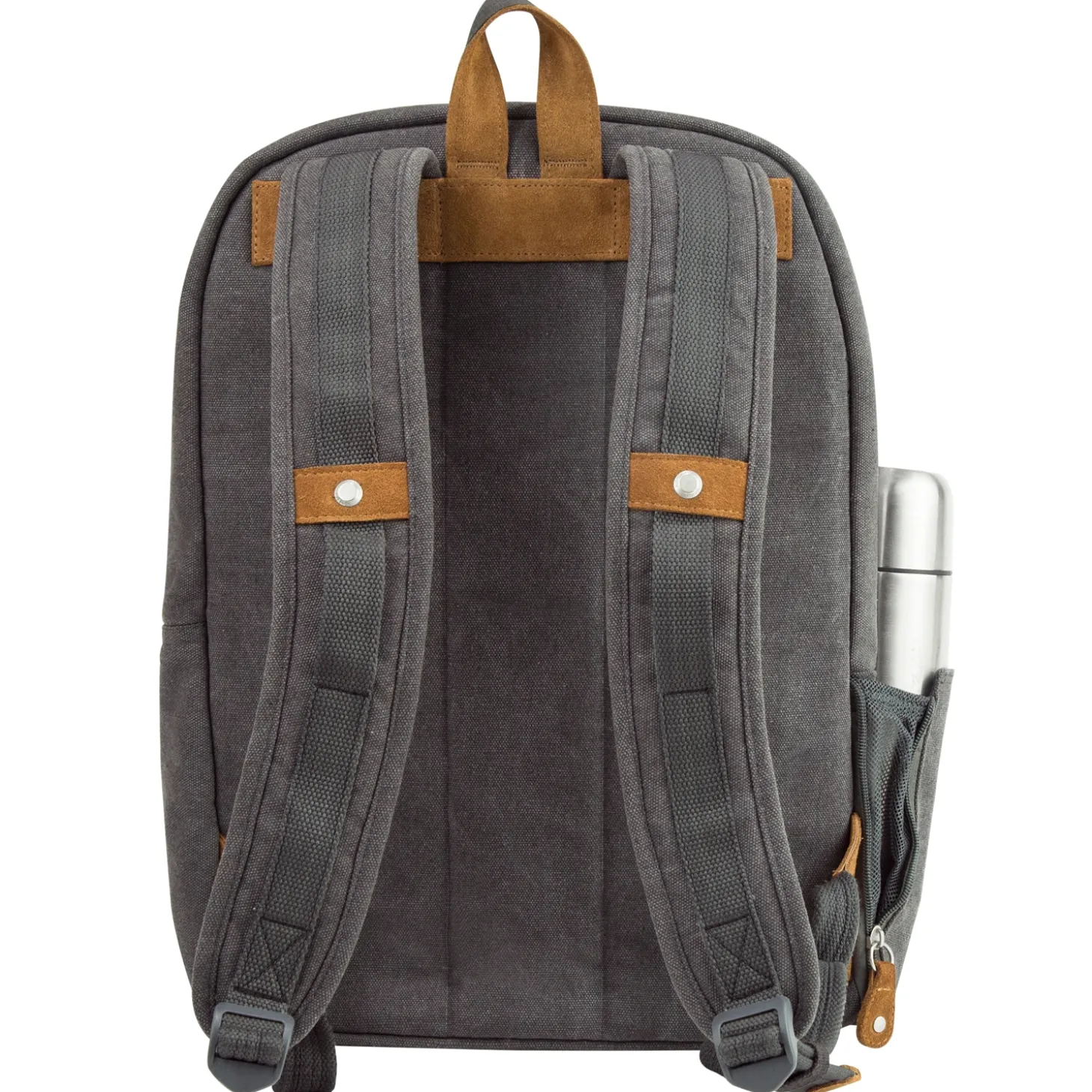 Canvas & Suede Anti-Theft Travel Backpack