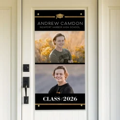 Caps Off! Graduation Photo Banner