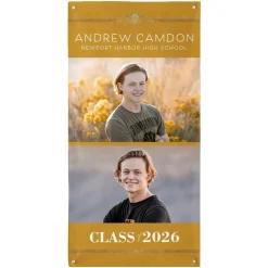 Caps Off! Graduation Photo Banner