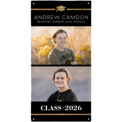 Caps Off! Graduation Photo Banner
