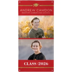 Caps Off! Graduation Photo Banner