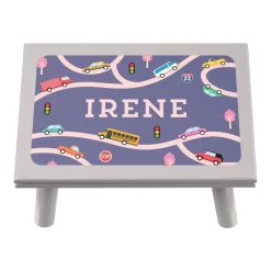 Car Collage Name Step Stool