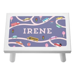 Car Collage Name Step Stool