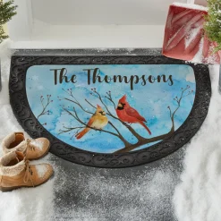 Cardinal Greetings Half Round Doormat