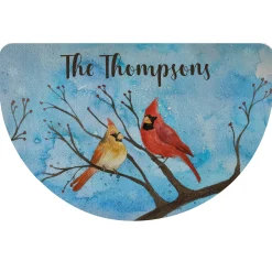 Cardinal Greetings Half Round Doormat