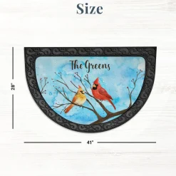 Cardinal Greetings Half Round Doormat