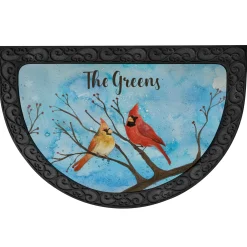 Cardinal Greetings Half Round Doormat