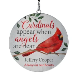 Cardinals Appear When Angels Are Near Memorial 30 inch Wind Chime