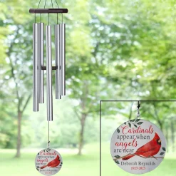 Cardinals Appear When Angels Are Near Memorial 30 inch Wind Chime