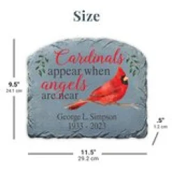 Cardinals Appear When Angels Are Near Memorial Stone