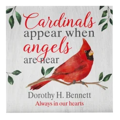 Cardinals Appear When Angels Are Near Wood Block