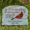 Cardinals Appear When Angels Are Near Memorial Stone