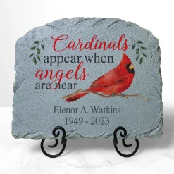 Cardinals Appear When Angels Are Near Memorial Stone