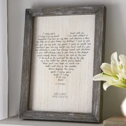 Carry You In My Heart Barnwood Framed Art
