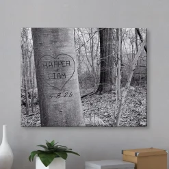 Carved Heart Art Canvas