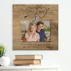 Carved in Love Photo Canvas