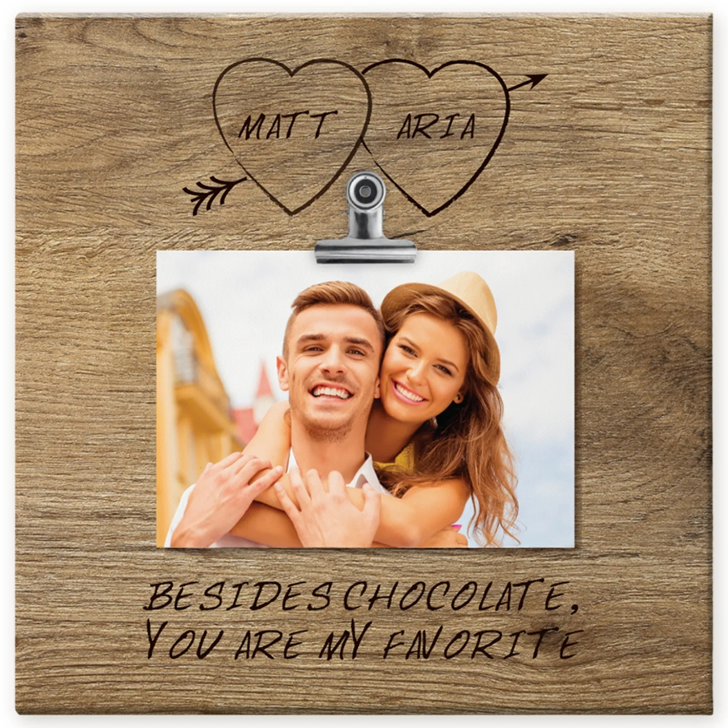 Carved in Love Photo Canvas