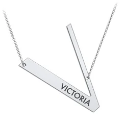 Cascading Name & Initial Necklace