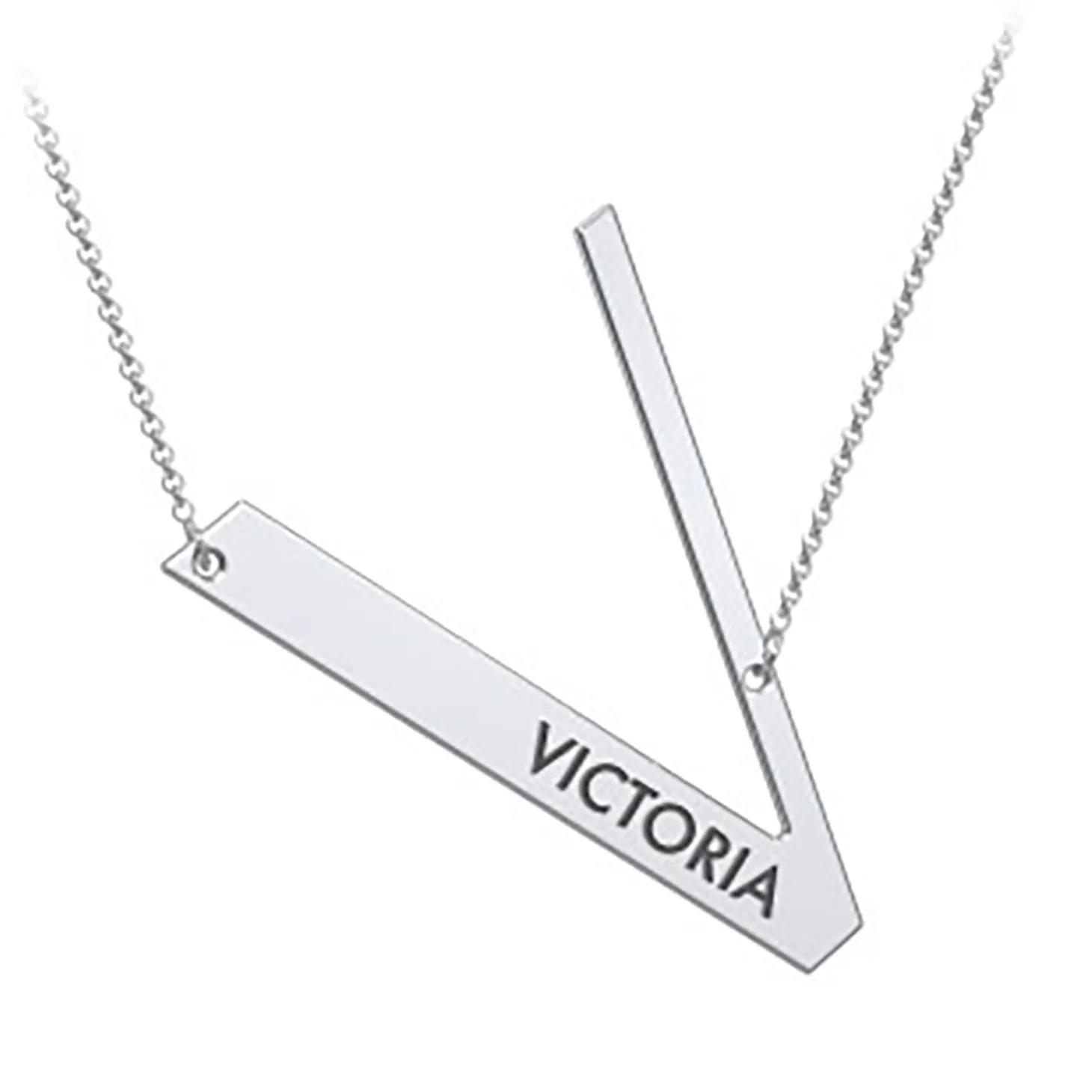 Cascading Name & Initial Necklace