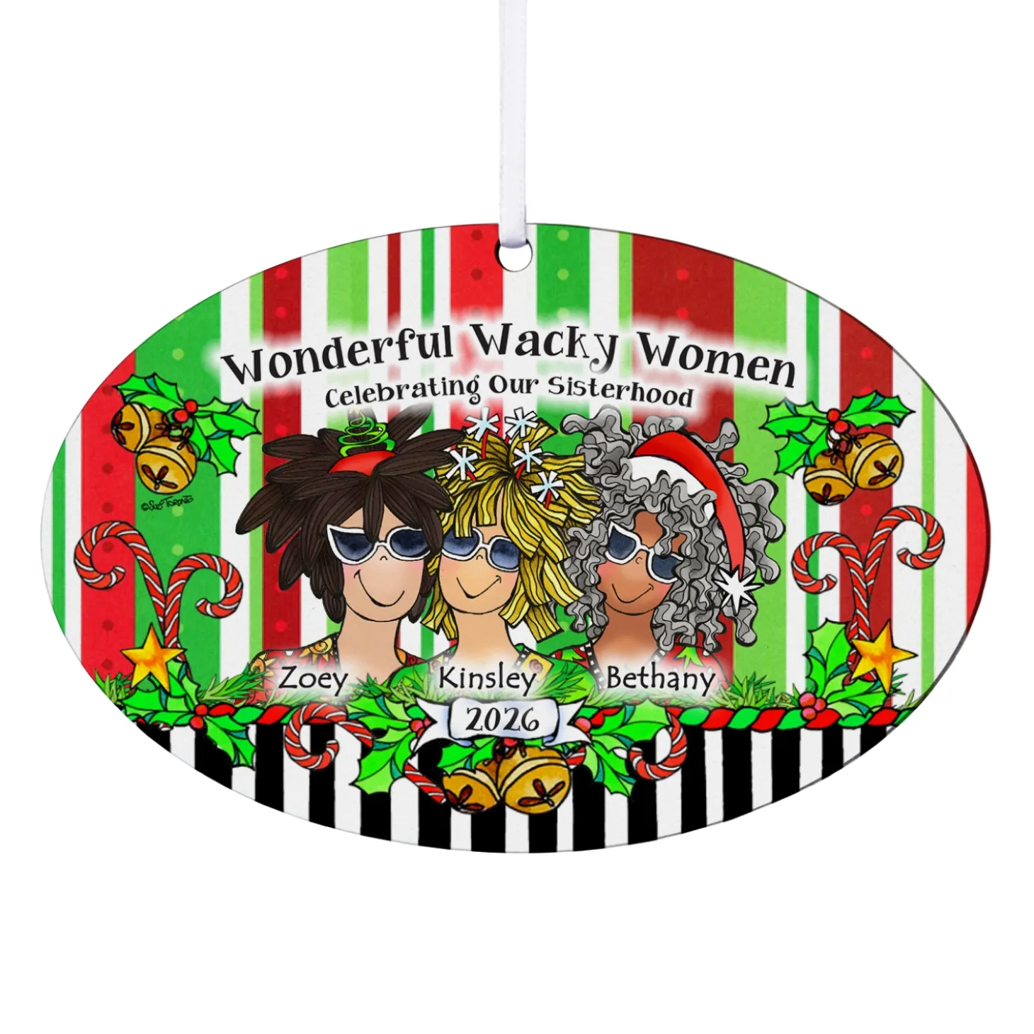 Celebrating Girlfriends Oval Ornament by Suzy Toronto