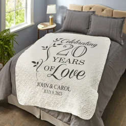 Celebration of Love Anniversary Quilted Throw