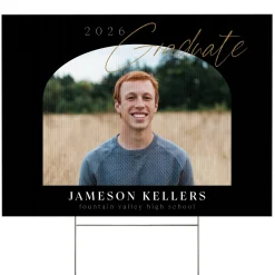Center Stage Celebration Graduation Photo Yard Sign