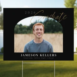 Center Stage Celebration Graduation Photo Yard Sign
