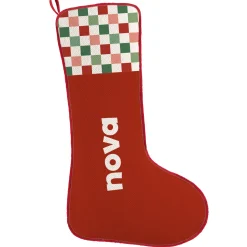 Checkerboard Cuff Stocking