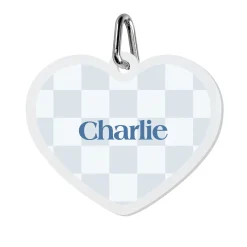 Checkered Acrylic Pet Tag