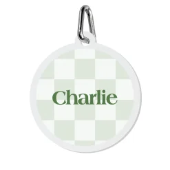 Checkered Acrylic Pet Tag