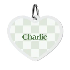 Checkered Acrylic Pet Tag