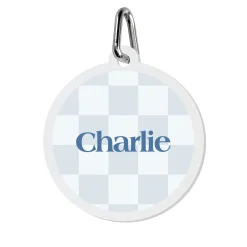 Checkered Acrylic Pet Tag